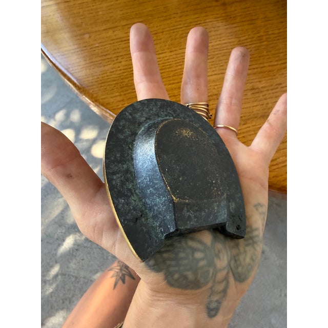 Brutalist Horseshoe Ashtray in Bronze, 1950s For Sale - Image 11 of 18