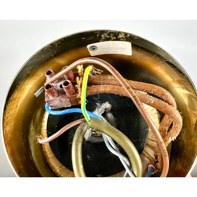 Metal Vintage German Gold-Plated Chandelier from Sische Leuchten, 1984 For Sale - Image 7 of 9