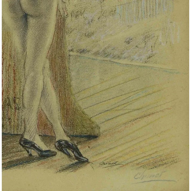Édouard Chimot, Model in Theatre, Original Lithograph, Early 20th-Century For Sale - Image 3 of 4