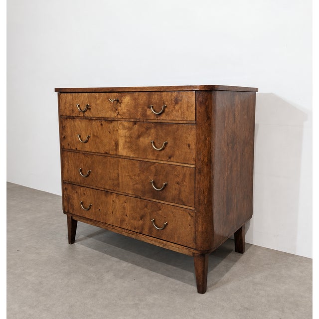 Large Belgian vintage chest of drawers by Imexcotra, dating from the 1960s. The piece is finished in beautifully figured...
