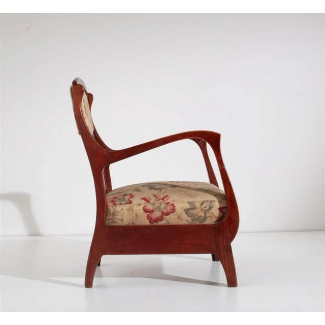 Set of Armchairs by Eugenio Quarti for the Gran Hotel San Pellegrino, 1900s For Sale - Image 3 of 4