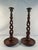 English Vintage Open Barley Twist Candlesticks - a Pair For Sale - Image 11 of 12