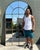 Contemporary Vintage Monumental Arched Wrought Iron Mirror With Patinated Mullion Detail For Sale - Image 3 of 12