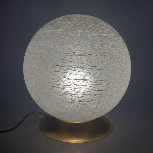 1970s Murano Glass Boccia Table Lamp from Venini, 1970s For Sale - Image 5 of 12