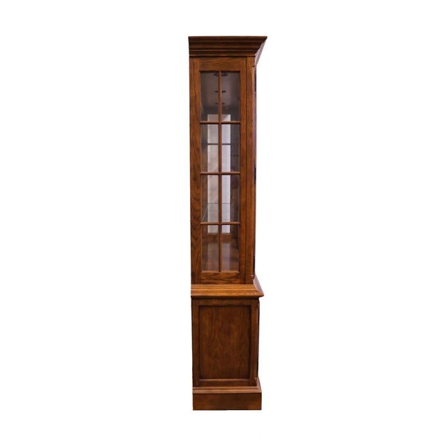 Drexel Furniture Chatham Oaks Collection Early American Country Style 60" Lighted Display China Cabinet 186-435-6 For Sale - Image 12 of 16