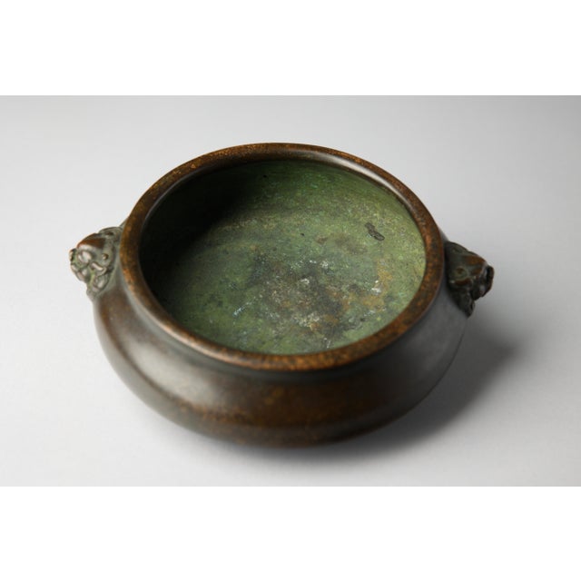 Chinese Bronze Censer With Lion-Mask Handles, Apocryphal Xuande Mark, 19th–20th Century For Sale In Portland, OR - Image 6 of 11