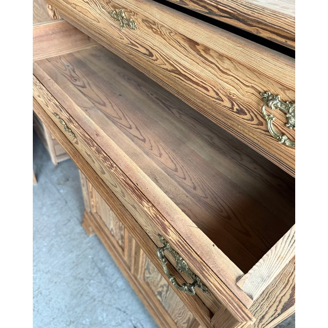 Large Louis Philippe Sideboard in Pitch Pine, 1890s For Sale - Image 12 of 14
