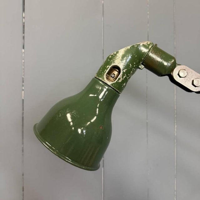 Paint Dark Green Three-Arm Machine Lamp by Mek Elek For Sale - Image 7 of 18