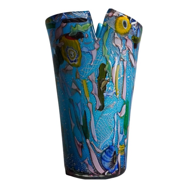 Vintage Murano Glass Vase by Seguso, 1950s For Sale