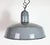 1960s Industrial Grey Enamel Factory Pendant Lamp, 1960s For Sale - Image 5 of 18
