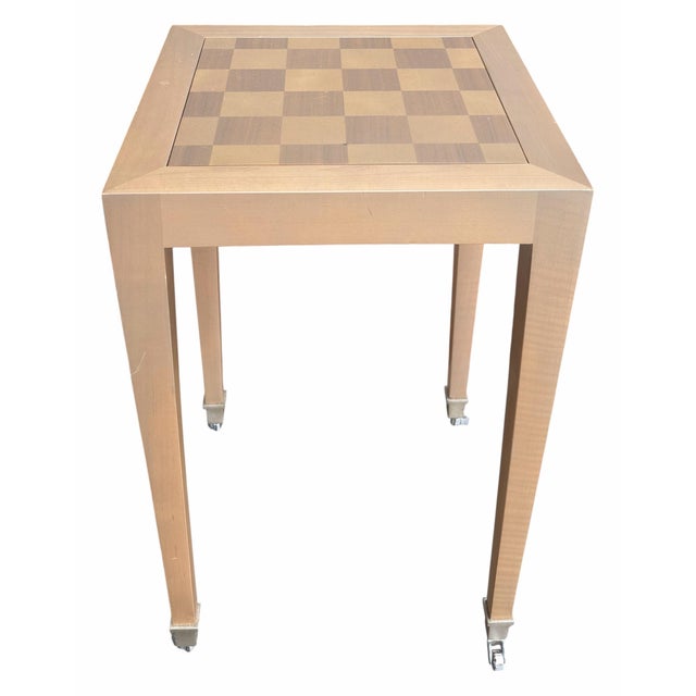 Art Deco Style Nancy Corzine Squared Checkered Side Table.