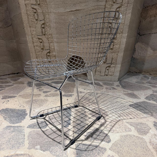 Set of Four Harry Bertoia Wire Side Chair (Model 420) Mid Century Modern Knoll For Sale In San Diego - Image 6 of 9