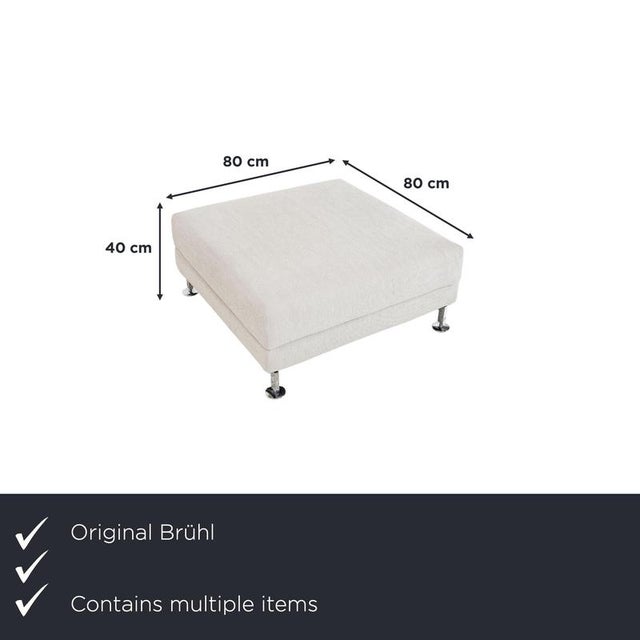 Modern Moule Corner Sofa and Ottoman in Grey Fabric from Brühl, Set of 2 For Sale - Image 3 of 18