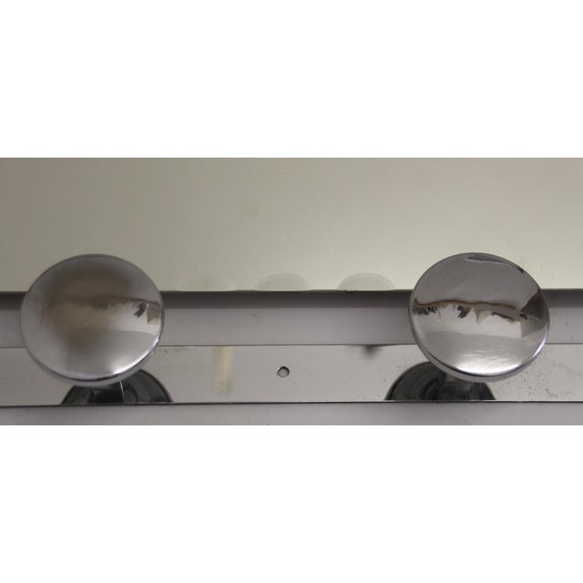 French Art Deco Chromed Coat Rack with Mirror, 1930s For Sale - Image 10 of 11