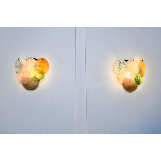 Alabaster Glass Wall Sconces, 1990s, Set of 2 For Sale - Image 13 of 16