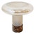 Mushroom Table Lamp with Marble Base and Opal Glass Shade For Sale