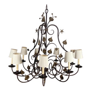 9 Light Modern Chandelier, Italian Circa 20th Century For Sale