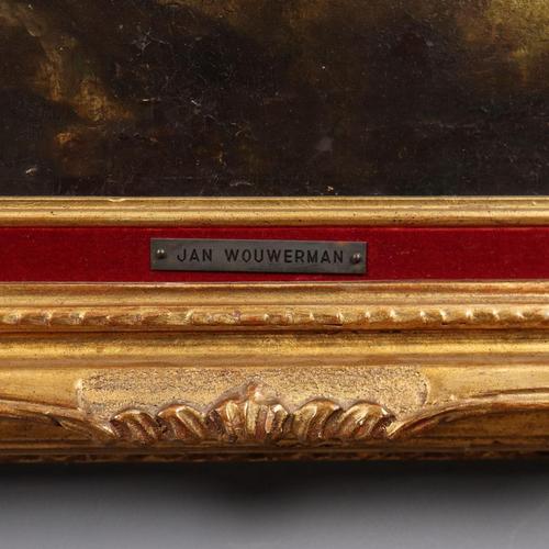 River Landscape with Figures, Oil on Canvas, Framed For Sale - Image 8 of 12