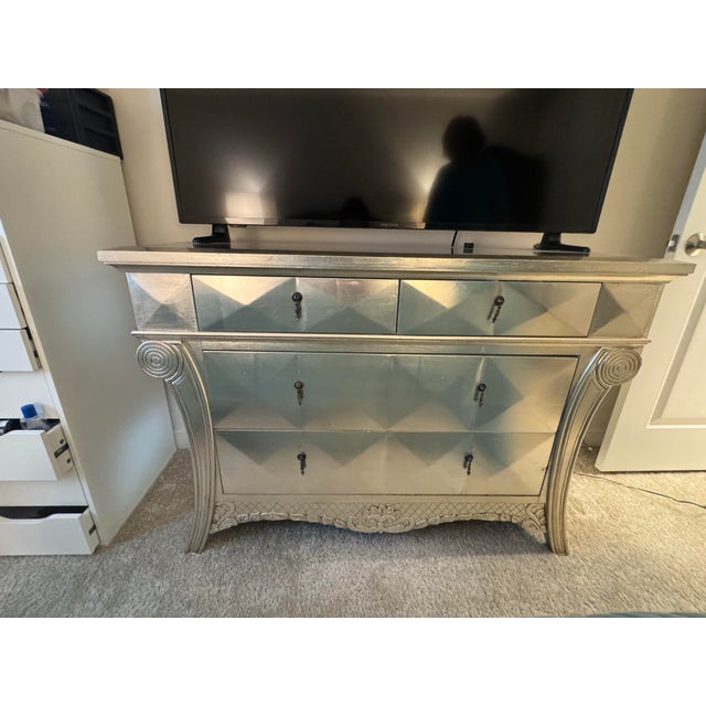 1980s Silver Glam Dresser For Sale - Image 4 of 12