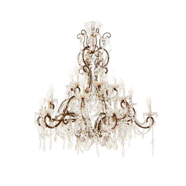 1950s Welded Brass Chandelier, 1950s For Sale - Image 5 of 5