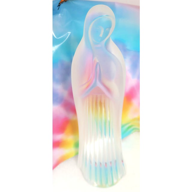 Late 20th Century Lalique (France) "Madonna" Fine Crystal, Frosted and Clear, Signed For Sale - Image 5 of 10