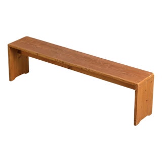 Large Pine Bench, France, 1970s For Sale