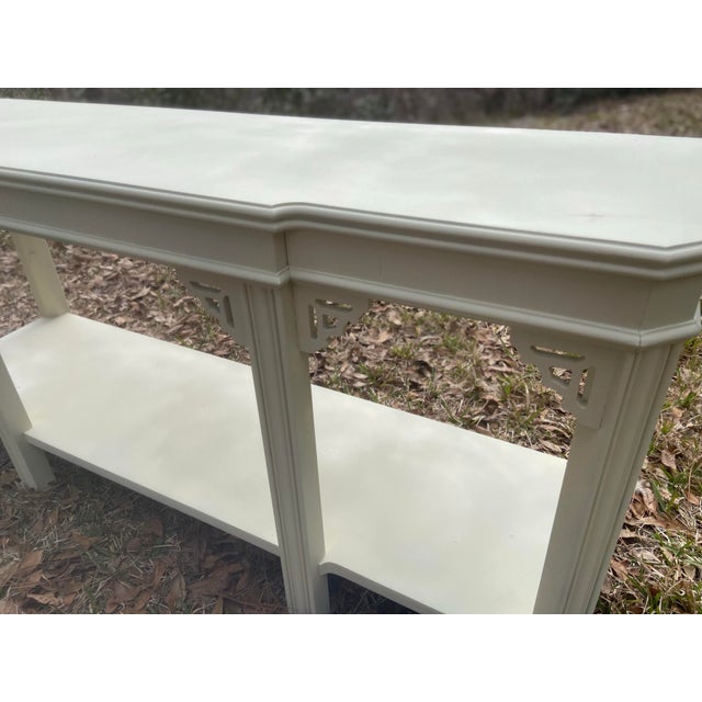 Vintage Lane Console With Fretwork For Sale In Savannah - Image 6 of 12