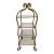 Vintage Metal Rope Twist Design Etagere With 4 Glass Shelves For Sale
