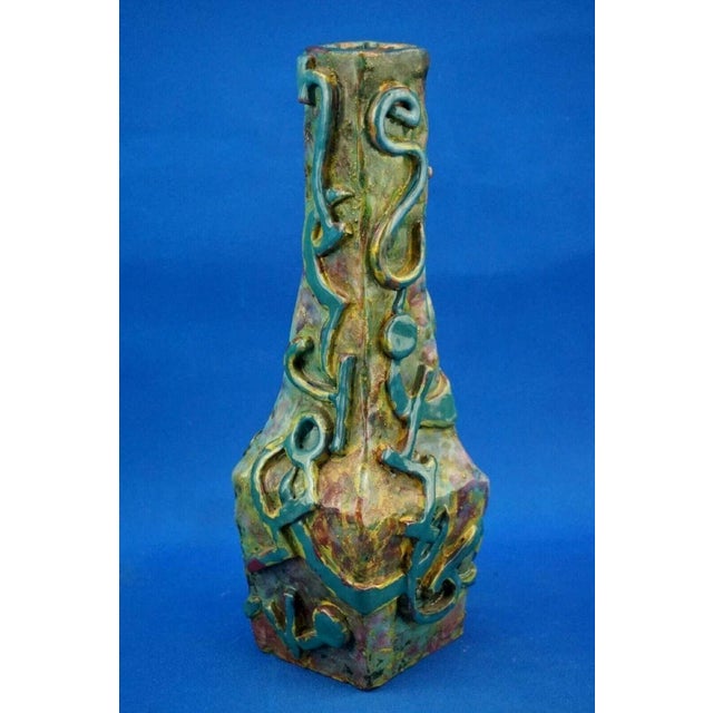 Vintage Sculptural Vase in Stoneware by Roger Guerin, 1960s For Sale - Image 11 of 18