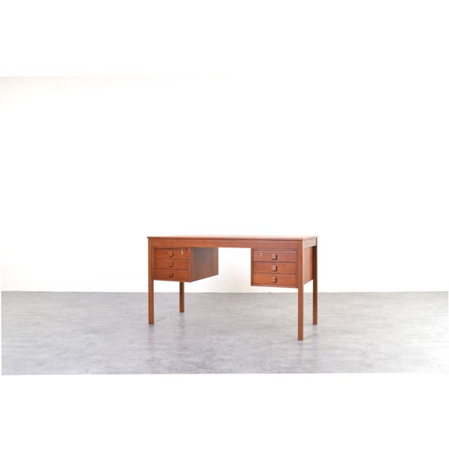 Mid-Century Modern Mid-Century Modern Danish Teak Desk from Domino Møbler, 1960s For Sale - Image 3 of 18