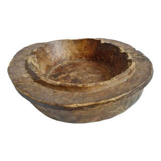 Antique Baga Rustic Wood Bowl For Sale