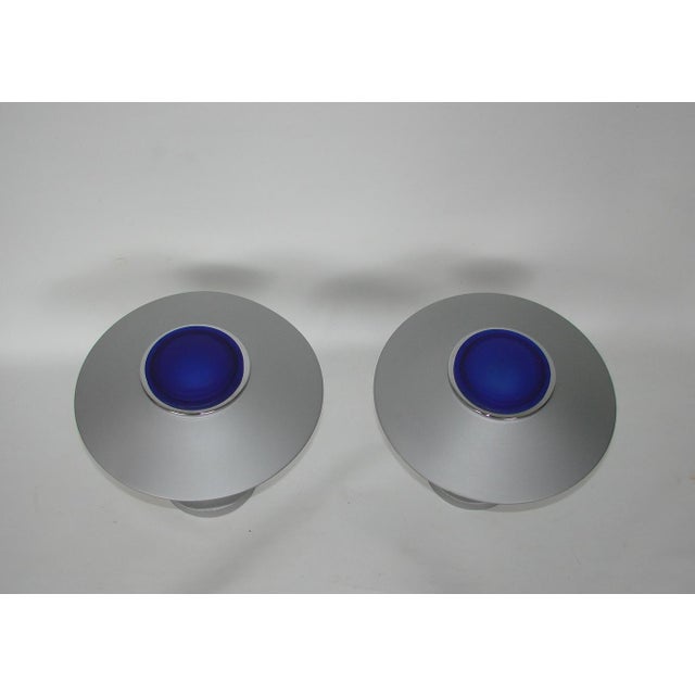 Vintage Wall Lights in Metal and Glass, 1980s, Set of 2, in Very Good conditions. Designed 1980 to 1989 Up to 250V...