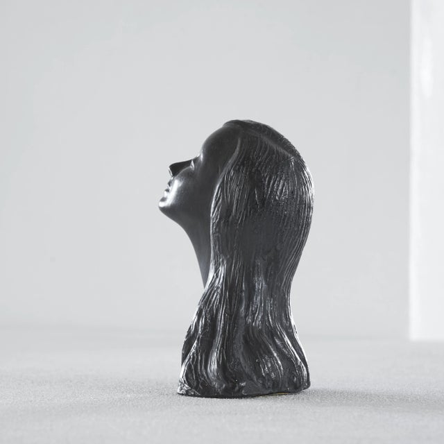 1940s Bucchero Female Ceramic Sculpture by Elio Cerbella, Italy, 1940s For Sale - Image 5 of 10