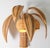 Superb pair of rattan wall sconces depicting coconut palms, each composed of five removable fronds (convenient for...