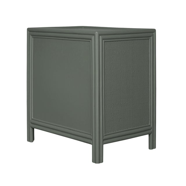 Wood Bermuda One-Drawer Nightstand - Evergreen For Sale - Image 7 of 9