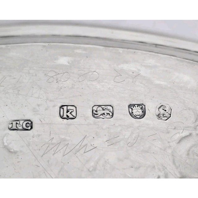 Late 18th Century George III Sterling Silver Waiter, 1785 For Sale - Image 18 of 18