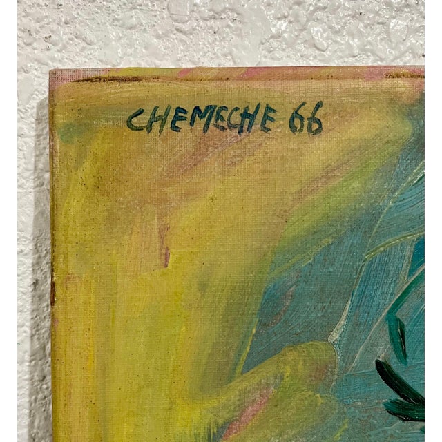 Expressionism George Chemeche, Expressionist French Israeli Modern Oil Painting Chelsea Hotel, George Chemeche, 1966 For Sale - Image 3 of 4