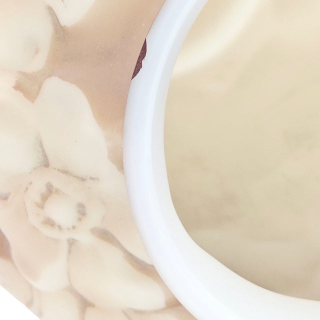 1930s Phoenix Consolidated Art Deco Dogwood Vase in Satin Brown Glass For Sale In San Francisco - Image 6 of 7