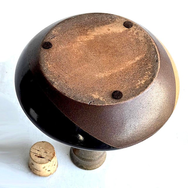 Mid 20th Century Pottery Craft Stoneware Decanter For Sale - Image 12 of 14