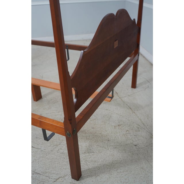 Eldred Wheeler Queen Size Cherry Canopy Bed For Sale - Image 11 of 12