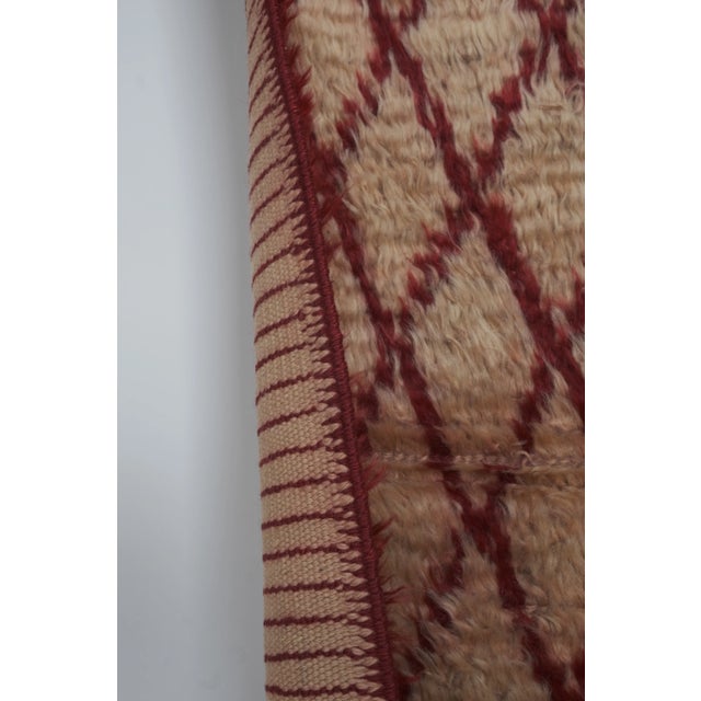 Vintage Organic Woon Brown Angora Mohair Tulu Rug Runner For Sale - Image 10 of 12