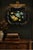 Metal Large 1950s Hand Painted Toleware Tray Black Metal Floral Serving Tole Fine Arts Studio For Sale - Image 7 of 14