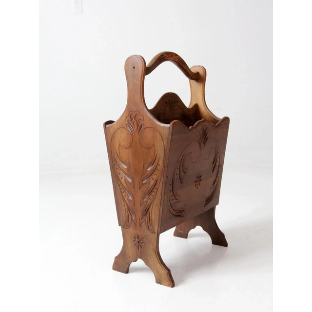 Vintage Magazine Rack Stand For Sale - Image 9 of 11
