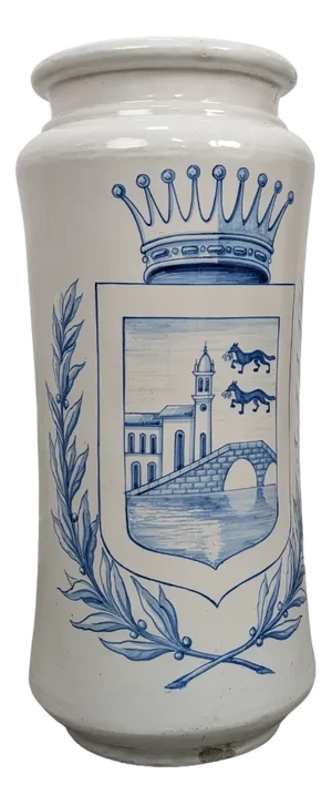 Talavera Ceramic Umbrella Stand with Shield of Bilbao, 1970s