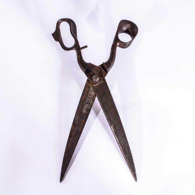 Large French Tailor's Scissors, 1920s For Sale - Image 6 of 6