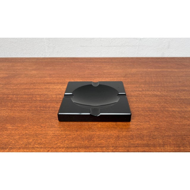 Black Vintage Black Glass Ashtray, 1980s For Sale - Image 8 of 15