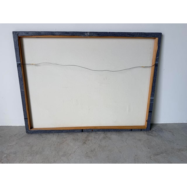 1980s Josef Kugler Abstract Geometric Acrylic on Canvas Painting For Sale - Image 12 of 12