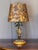 Metal Pair of Cold Painted Bronze Figural Lamps With Mottled Paper Shades For Sale - Image 7 of 16