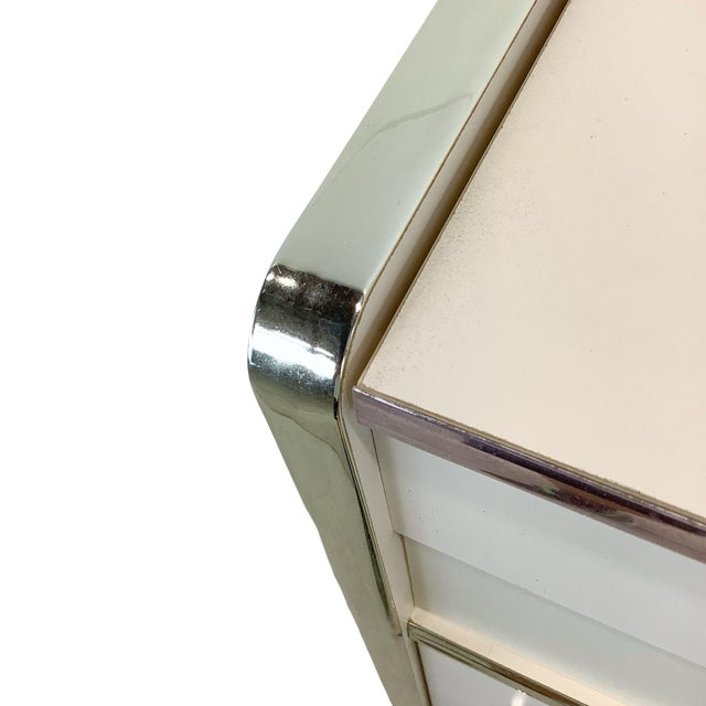 Vintage 1980s Postmodern Jewelry Armoire With Gold-Tone Trim For Sale - Image 14 of 18