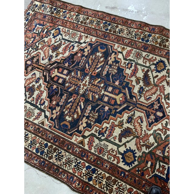 1920s, Handmade Antique Persian Malayer Rug 4.1' X 6.2' For Sale - Image 9 of 9